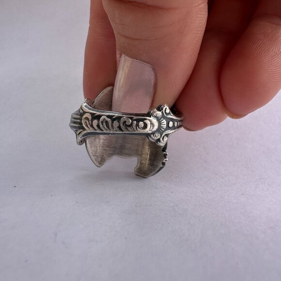 Upcycled Vintage 1980 Alberta 75th Canada Souvenir Ring 8.75 - Picture 8 of 8
